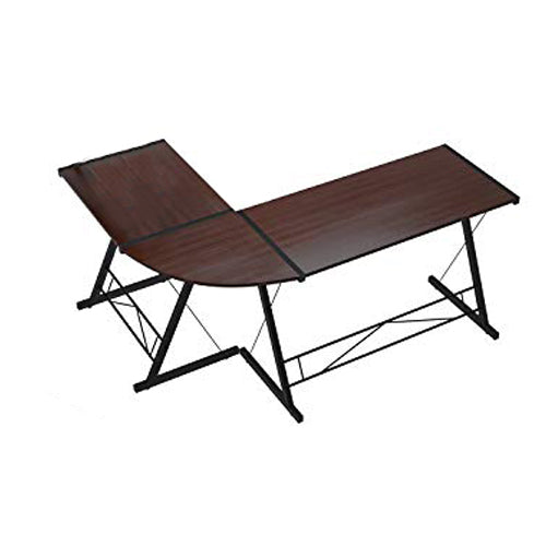 L-shaped desk-dark brown by Timelesstools