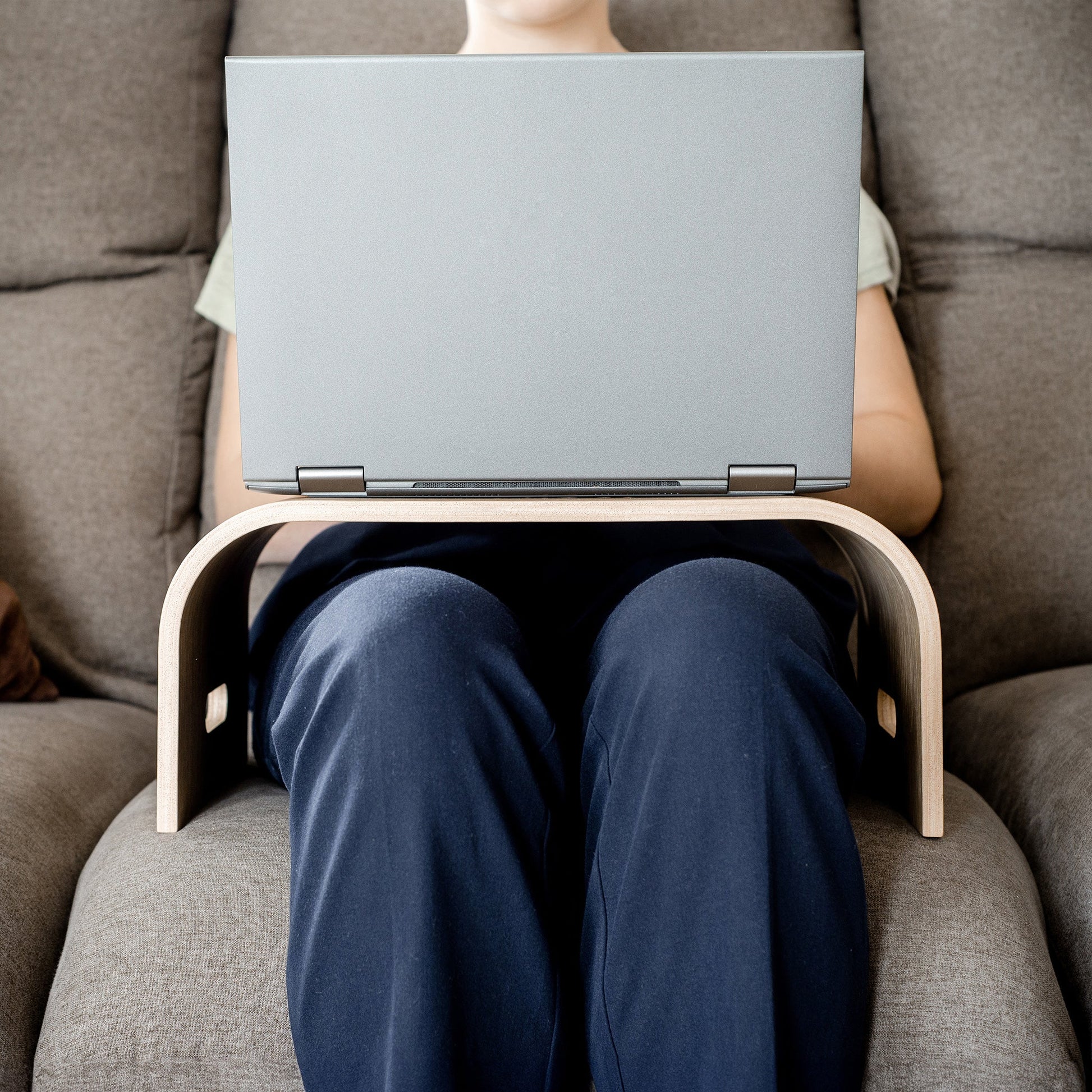 Wooden Laptop Tray - Portable Lap Desk with Ventilation by Valiai