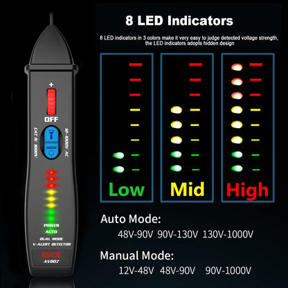 Non-contact Voltage Detector indicator AVD07 Smart Electric Pen Tester Live/Neutral wire distinction Continuity check NCV by Vimost Shop