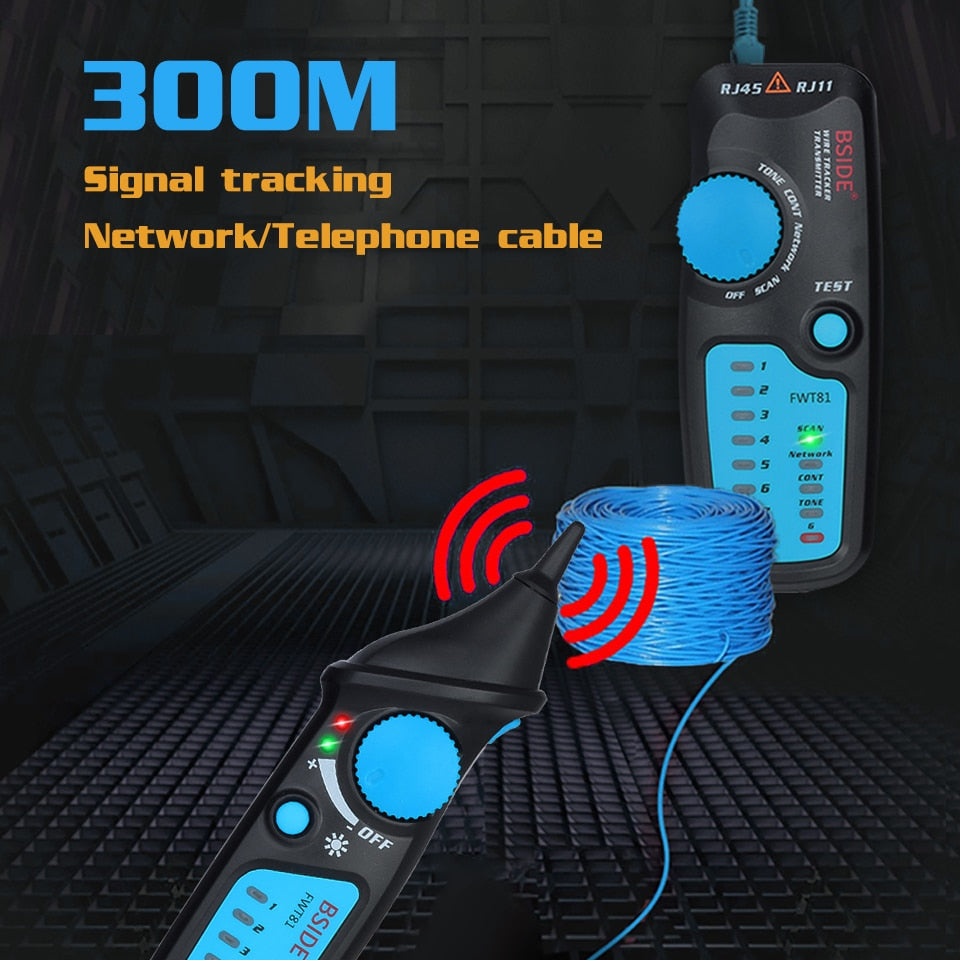 Network cable tracker detecteur FWT81 RJ11/45 Lan Ethernet Phone wire tester Finder Telecom Tool electrified work 48V by Vimost Shop