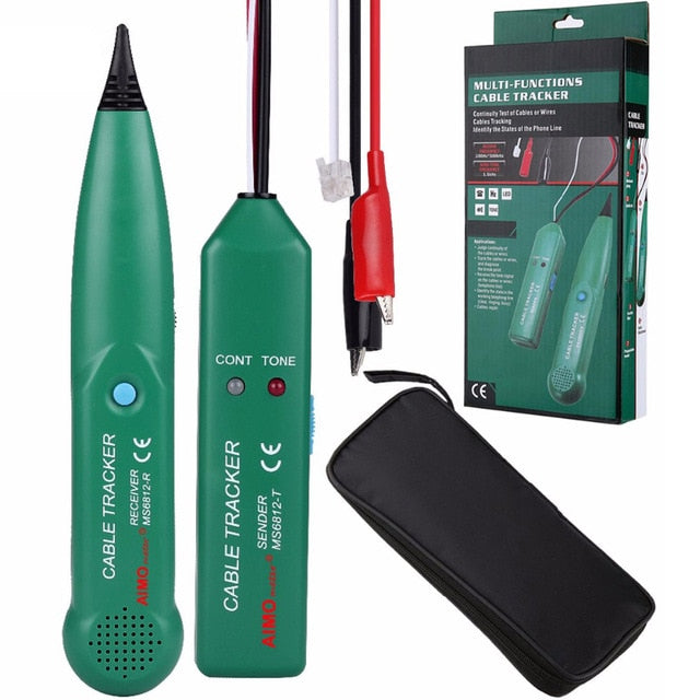 MS6812 Cable Tracker Tester Professional Line LAN detector UTP STP Telephone Wire Tracer Breakpoint location Diagnose Tone by Vimost Shop