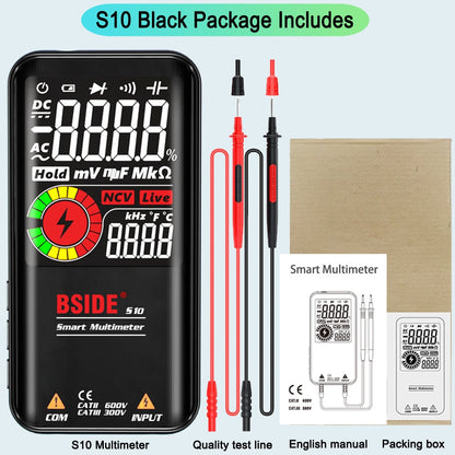 S10/11 Digital Multimeter 9999counts Smart DC AC Voltage Capacitor Ohm Diode NCV Hz Tester DMM with rechargeable battery by Vimost Shop