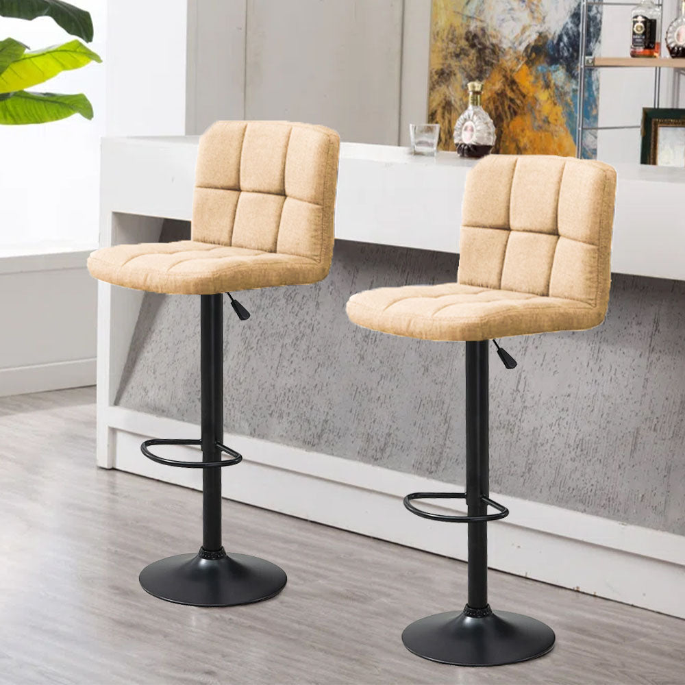 Barové stoličky s látkovým poťahom, 2 ks, rôzne farby - béžová by Timelesstools